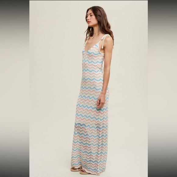 NWOT Wishlist Crochet Maxi Dress - Picture 1 of 6
